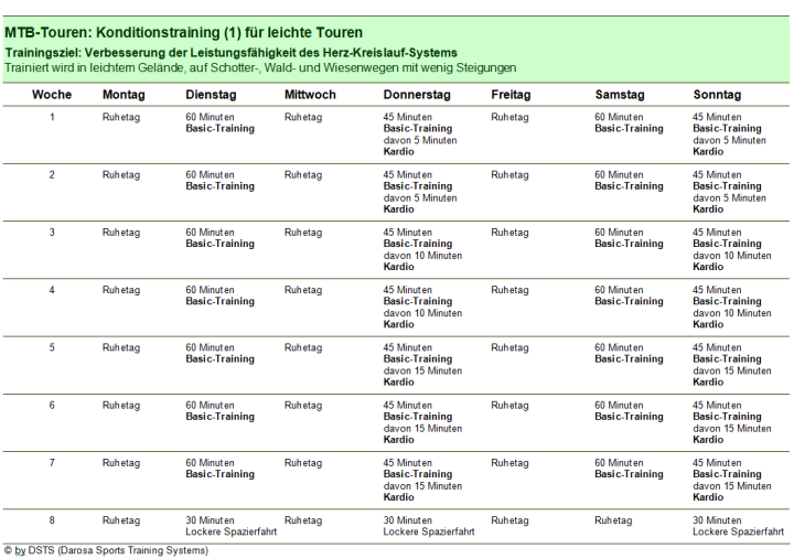 MTB-Trainingsplan 2